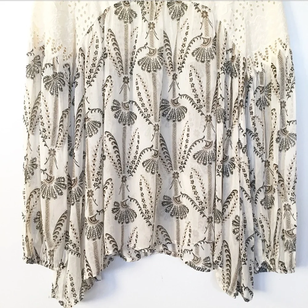 Anthropologie Floreat Cantata Eyelet Peasant Top - Picture 5 of 7